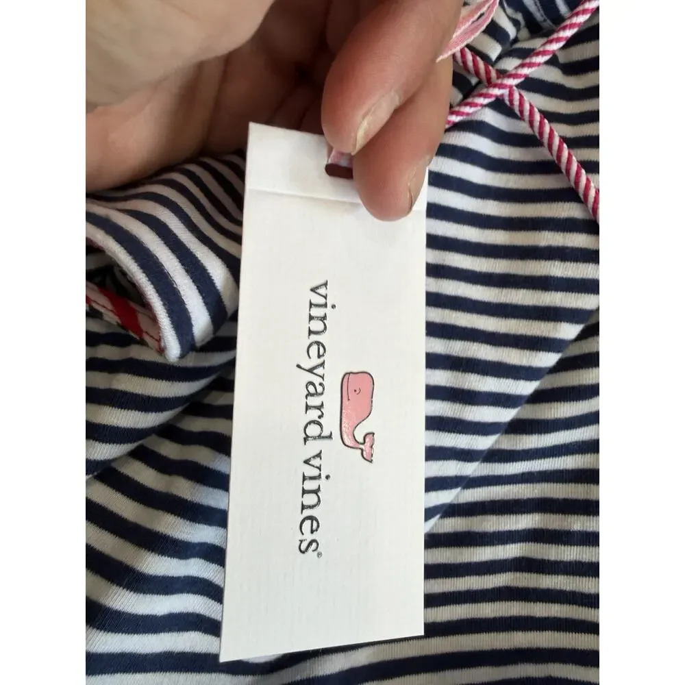 NWT Vineyard Vines Girls Tank Top Size XL Extra Large Blue White Stripe preppy